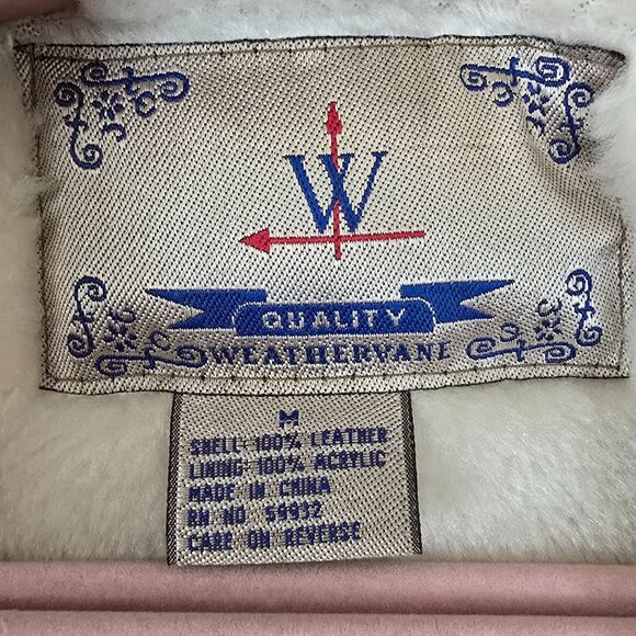 VTG Weathervane Women Suede Leather Coat Med Hood Fleece Lining Western Cowgirl - Picture 2 of 12